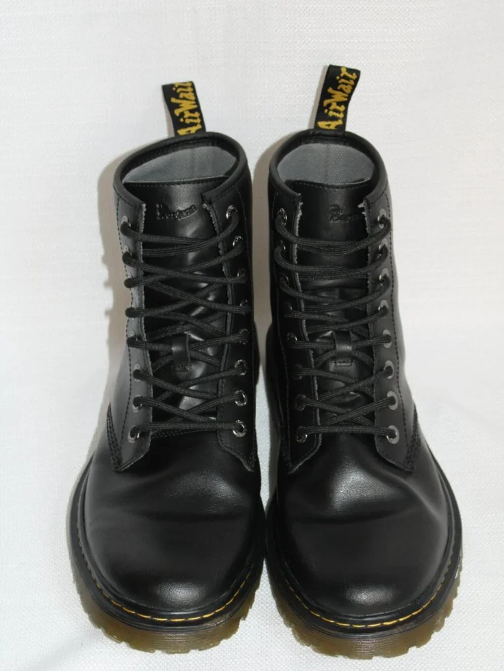 Dr. Martens Awley Black Leather Combat Boots, Men's US12, EU46, UK11